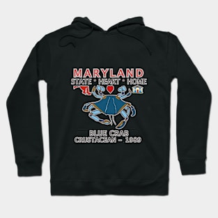 Maryland - Blue Crab - State, Heart, Home - State symbols Hoodie